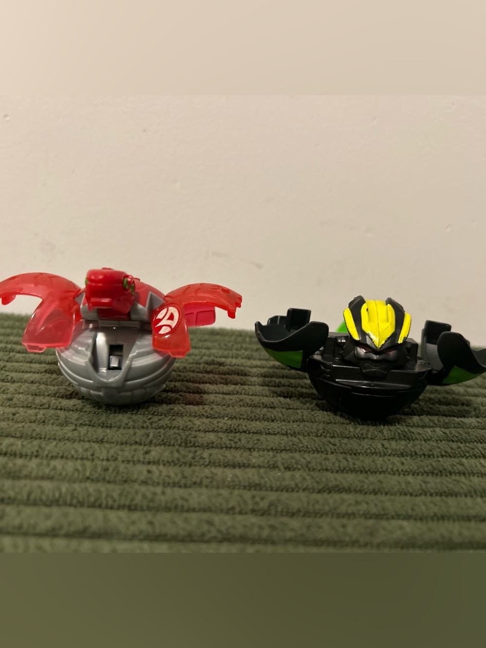 Red and Black Kids Battle Spinner Toy Set - Action Play Figures